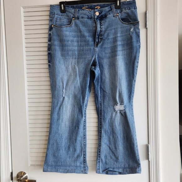 Seven7 High Rise Flare Jeans in Laguna Wash 18W Petite - Picture 3 of 15